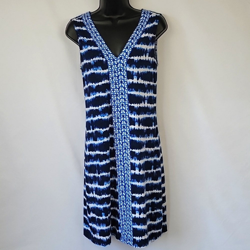 Tommy Bahama Sleeveless Double V Dress Blue Size XS